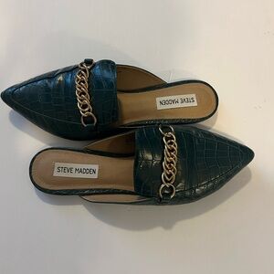 Steve Madden Forever Chain Pointed Toe Mule  8.5